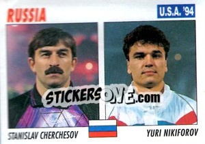 Cromo Stanislav Cherchesov / Yuri Nikiforov - Italy World Cup USA 1994 - Sl