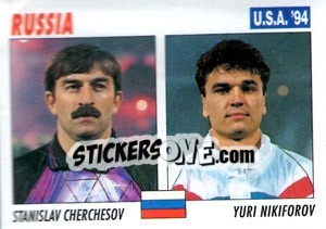 Sticker Stanislav Cherchesov / Yuri Nikiforov - Italy World Cup USA 1994 n. 67 - Sl