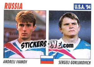 Sticker Andreij Ivanov / Sergeij Gorlukovich - Italy World Cup USA 1994 - Sl