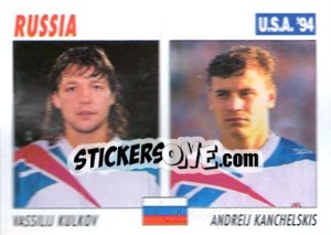 Sticker Vasili Kulkov / Andrei Kanchelskis - Italy World Cup USA 1994 - Sl
