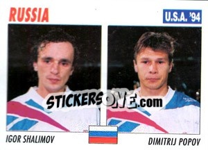 Sticker Igor Shalimov / Dimitrij Popov - Italy World Cup USA 1994 - Sl