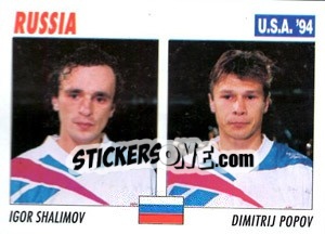 Sticker Igor Shalimov / Dimitrij Popov - Italy World Cup USA 1994 n. 72 - Sl