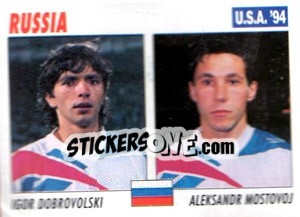 Sticker Igor Dobrovolski / Aleksandr Mostovoi - Italy World Cup USA 1994 n. 73 - Sl