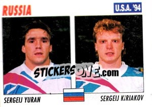 Sticker Sergeij Yuran / Sergeij Kiriakov - Italy World Cup USA 1994 n. 74 - Sl
