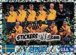 Figurina TEAM SVERIGE - Italy World Cup USA 1994 - Sl