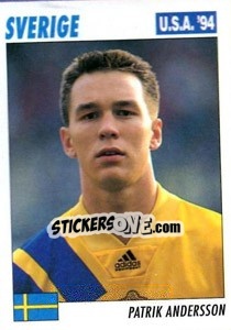 Sticker Patrik Andersson - Italy World Cup USA 1994 - Sl
