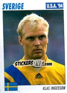 Sticker Klas Ingesson - Italy World Cup USA 1994 - Sl