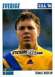 Cromo Tomas Brolin - Italy World Cup USA 1994 - Sl