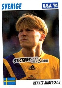 Sticker Kennet Andersson - Italy World Cup USA 1994 - Sl
