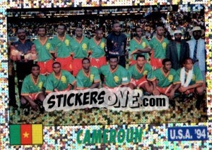 Cromo TEAM CAMEROUN - Italy World Cup USA 1994 - Sl