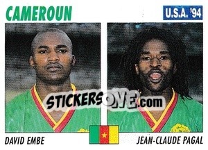 Figurina David Embe / Jean-Claude Pagal - Italy World Cup USA 1994 - Sl