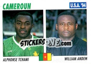 Sticker Alphonse Tchami / William Andem - Italy World Cup USA 1994 - Sl