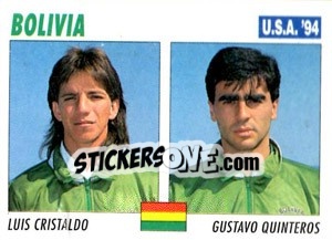 Cromo Luis Cristaldo / Gustavo Quinteros - Italy World Cup USA 1994 - Sl