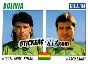 Cromo Miguel Angel Rimba / Marco Sandy - Italy World Cup USA 1994 - Sl