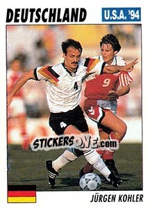 Sticker Jurgen Kohler - Italy World Cup USA 1994 - Sl