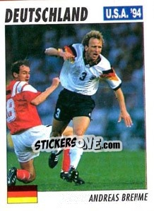 Sticker Andreas Brehme - Italy World Cup USA 1994 - Sl