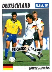 Sticker Lothar Matthaus - Italy World Cup USA 1994 - Sl