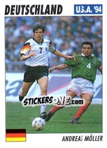 Sticker Andreas Moller - Italy World Cup USA 1994 - Sl