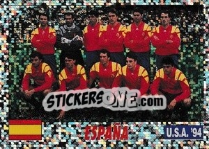 Cromo TEAM ESPANA - Italy World Cup USA 1994 - Sl