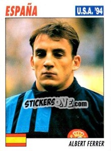 Sticker Albert Ferrer - Italy World Cup USA 1994 n. 153 - Sl