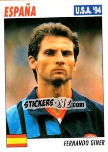 Sticker Fernando Giner - Italy World Cup USA 1994 - Sl
