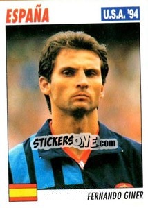 Figurina Fernando Giner - Italy World Cup USA 1994 - Sl