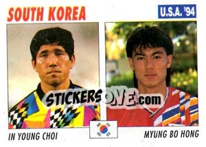 Cromo In Young Choi / Myung Bo Hong - Italy World Cup USA 1994 - Sl