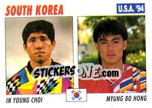 Sticker In Young Choi / Myung Bo Hong - Italy World Cup USA 1994 n. 170 - Sl