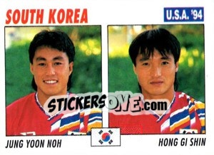 Sticker Jung Yoon Noh / Hong Gi Shin - Italy World Cup USA 1994 n. 174 - Sl