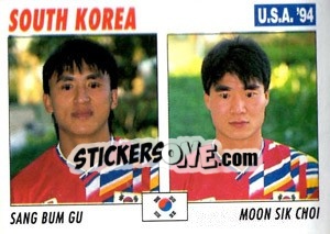 Figurina Sang Bum Gu / Moon Sik Choi - Italy World Cup USA 1994 - Sl