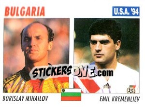 Sticker Borislav Mihailov / Emil Kremenliev - Italy World Cup USA 1994 - Sl