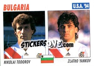 Sticker Nikolai Todorov / Zlatko Yankov - Italy World Cup USA 1994 - Sl