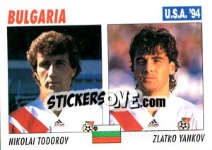 Sticker Nikolai Todorov / Zlatko Yankov - Italy World Cup USA 1994 n. 183 - Sl