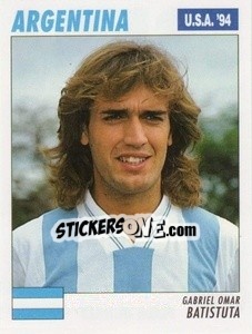 Sticker Gabriel Omar Batistuta - Italy World Cup USA 1994 n. 203 - Sl