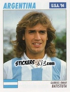 Cromo Gabriel Omar Batistuta - Italy World Cup USA 1994 - Sl