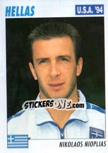 Sticker Nikolaos Nioplias - Italy World Cup USA 1994 - Sl