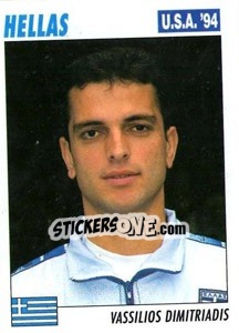Cromo Vassilios Dimitriadis - Italy World Cup USA 1994 - Sl