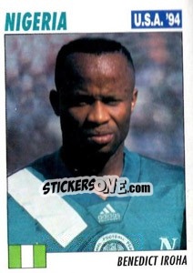 Cromo Benedict Iroha - Italy World Cup USA 1994 - Sl