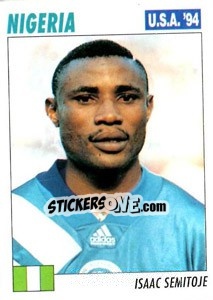 Sticker Isaac Semitoje - Italy World Cup USA 1994 - Sl