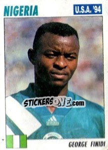 Figurina George Finidi - Italy World Cup USA 1994 - Sl