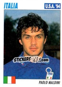 Sticker Paolo Maldini - Italy World Cup USA 1994 - Sl