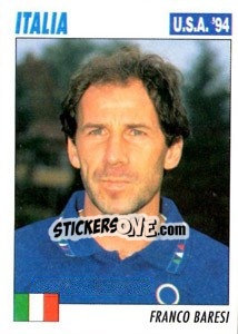 Sticker Franco Baresi - Italy World Cup USA 1994 - Sl