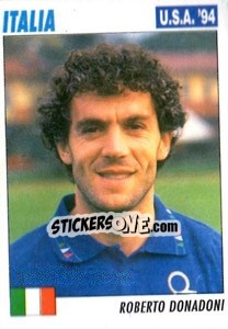 Sticker Roberto Donadoni - Italy World Cup USA 1994 - Sl