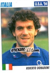 Sticker Roberto Donadoni - Italy World Cup USA 1994 n. 255 - Sl