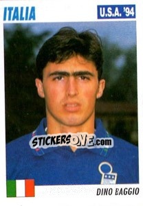Sticker Dino Baggio - Italy World Cup USA 1994 - Sl