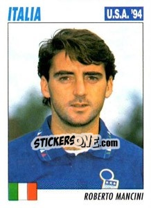 Sticker Roberto Mancini - Italy World Cup USA 1994 n. 258 - Sl