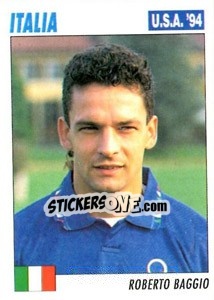 Sticker Roberto Baggio - Italy World Cup USA 1994 - Sl