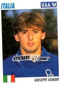 Sticker Giuseppe Signori - Italy World Cup USA 1994 - Sl