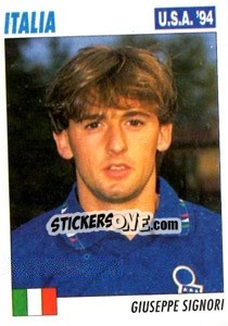 Sticker Giuseppe Signori - Italy World Cup USA 1994 n. 261 - Sl