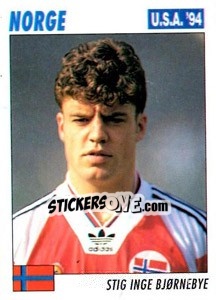 Sticker Stig Inge Bjornebye - Italy World Cup USA 1994 - Sl